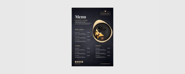 menu printing Vancouver