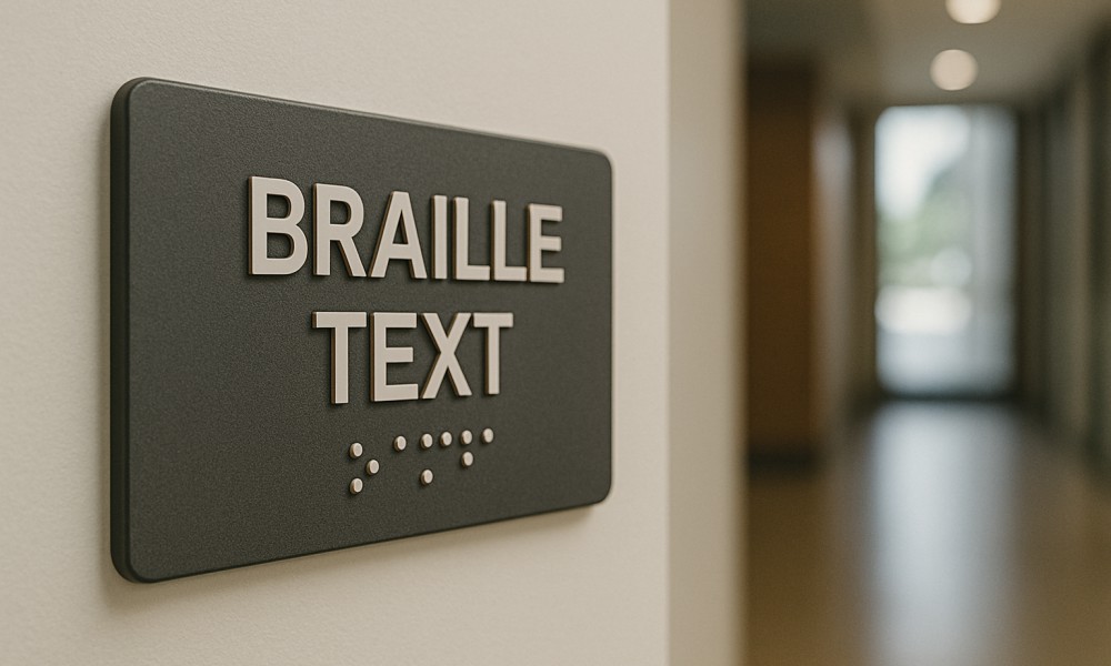 Braille signage Delta